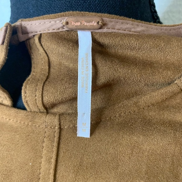 Free People Abbie vegan suede bell sleeve dress, size medium. - Picture 5 of 5